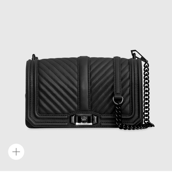 Rebecca Minkoff Chevron Quilted Love Crossbody -classic great condition - Picture 1 of 13